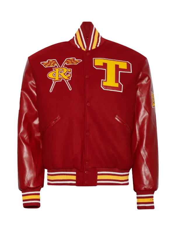 Tuskegee University Red Wool & Leather Varsity Jacket Tuskegee University Red Wool & Leather Varsity Jacket