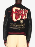 AC Milan 125th Anniversary Black Varsity Jacket - Image 2