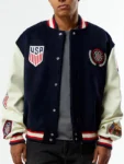 US Soccer x Jeff Hamilton Blue Wool Varsity Jacket