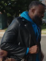 Terrence Terrell Black Leather Biker Jacket 2025