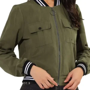 Dominique Perry Green Bomber Jacket 2025 Movie
