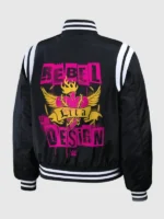 WWE Lita 2026 Black Bomber Varsity Jacket