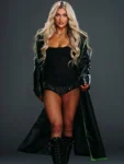Izzi Dame Black Leather Trench Coat WWE NXT