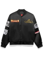 WWE Royal Rumble Historic Logos Black Satin Jacket