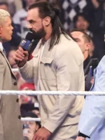 Drew McIntyre SmackDown Cream Bomber Jacket - Image 2