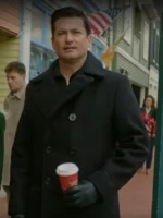 A Newport Christmas Wes Brown Black Wool Pea Coat - Image 2