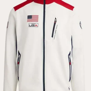 Team USA Winter Olympics 2026 White Track Jacket