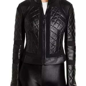 Women’s Leather & Mesh Moto Jacket