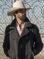 Ian Bohen Yellowstone Black Peacoat