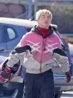 Barry Keoghan Pink Jacket Crime 101 - Image 3