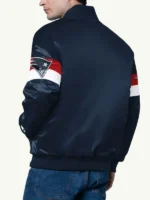 Patriots Super Bowl LX Blue Satin Jacket