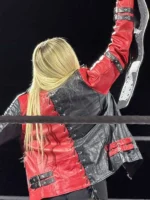 WWE NXT Izzi Dame Black & Red Biker Jacket - Image 2