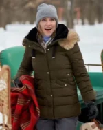 Katie Cassidy A Royal Christmas Crush Puffer Jacket