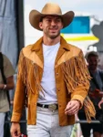 Alpine F1 Team Pierre Gasly Brown Cowboy Fringe Jacket