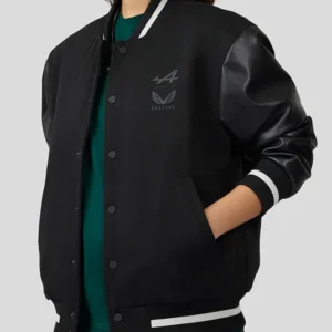 BWT Alpine F1 Black Wool Varsity Jacket
