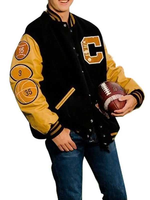 Shop men’s American football letterman varsity jacket. Wool body, leather sleeves, ribbed trims, and classic collegiate athletic style. Shop men’s American football letterman varsity jacket. Wool body, leather sleeves, ribbed trims, and classic collegiate athletic style.