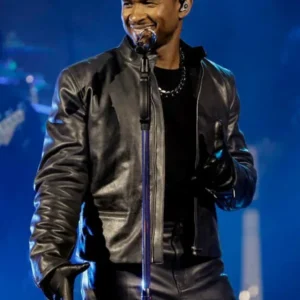 Usher Super Bowl Halftime Leather Jacket