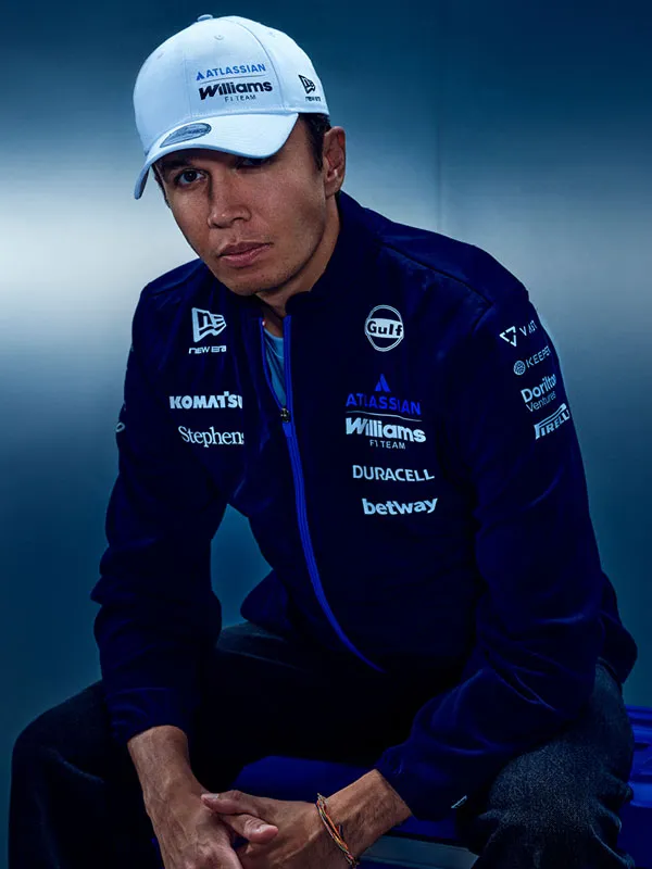 Alex Albon Williams F1 Blue Hybrid Jacket Alex Albon Williams F1 Blue Hybrid Jacket