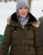 Katie Cassidy A Royal Christmas Crush Puffer Jacket
