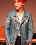 BTS Star Jimin Biker Leather Jacket