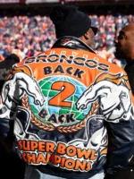 Denver Broncos Back-to-Back Super Bowl Leather Jacket