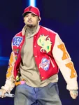 Breezy Bowl XX Chris Brown Red Varsity Jacket
