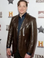 Texas Honors Brendan Fraser Brown Coat