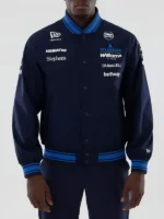 Carlos Sainz Williams F1 Blue Varsity Jacket - Image 2