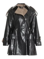 Chase Infiniti One Battle After Another Black Leather Coat