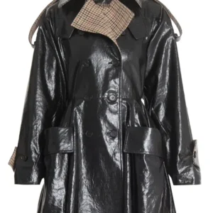 Chase Infiniti One Battle After Another Black Leather Coat