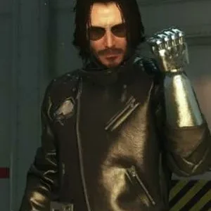 Johnny Silverhand Cyberpunk 2077 Black Leather Jacket