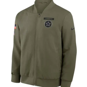 Dallas Cowboys Salute to Service Sideline Bomber Jacket