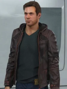 Detroit Become Human Gavin Reed Brown Leather Jacket