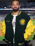 Drake Don Bosco Eagles Green Yellow Varsity Jacket