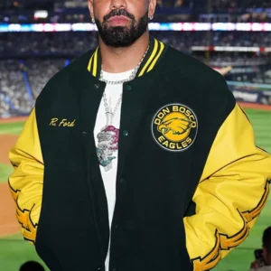 Drake Don Bosco Eagles Green Yellow Varsity Jacket