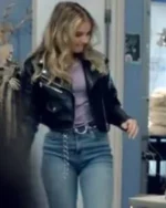 Madison MacIsaac Elevator Game Leather Jacket