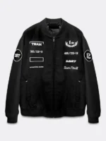 Bianca Bustamante Pirelli Black Racing Bomber Jacket