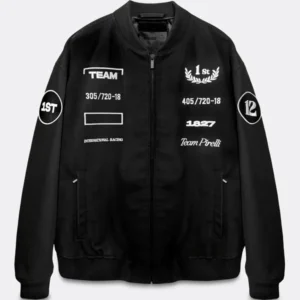 Bianca Bustamante Pirelli Black Racing Bomber Jacket