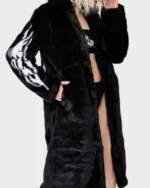 Womens Fallen Angel Black Fur Coat