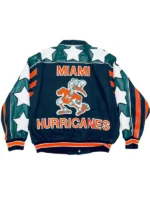 Fat Joe Miami Hurricanes 1990 Leather Varsity Jacket - Image 2
