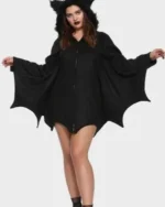 Bat Girl Black Hooded Costume Jacket