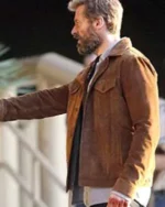 Hugh Jackman Suede Leather Jacket