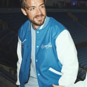 Jack Grealish Blue Varsity Jacket