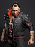 Jackie Welles Cyberpunk 2077 Black Leather Jacket