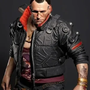 Jackie Welles Cyberpunk 2077 Black Leather Jacket