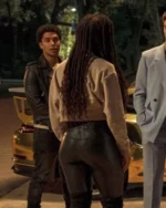 Jaz Sinclair Gen V Bomber Leather Jacket