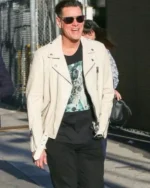 Jim Carrey White Leather Jacket