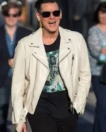 Jim Carrey White Leather Jacket