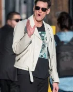 Jim Carrey White Leather Jacket