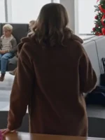 Merry Christmas Ted Cooper Brown Sherpa Coat - Image 2